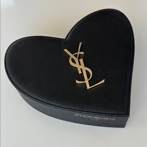 Yves Saint Laurent Black Heart Box with Gold Logo - NEW